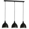 Image de Suspension noire 3 lumières barre 72cm Noak Luminex