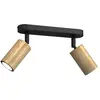 Image de Rampe 2 spots orientables GU10 bois clair/noir Luminex
