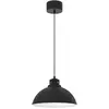 Image de Suspension Luminex Sven noire Ø30 E27 intérieur blanc