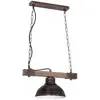 Image de Suspension loft chaîne brun/bois clair Hakon E27 Luminex