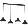 Image de Suspension barre métal noire 105 cm 4xE27 Sven Luminex