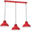 Image de Suspension métal Sven Luminex rouge 75 cm 3xE27 IP20