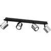 Image de Rampe noire 4 spots nickel orientables GU10 Luminex