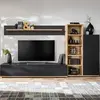 Image de Ensemble Meuble TV Design Skill 240cm Noir & Naturel