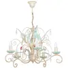 Image de Lustre chandelier Luce crème 5xE14 cristal Luminex