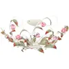 Image de Plafonnier Rose fleurs multicolore 5xE14 15W Luminex