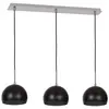 Image de Suspension barre Cool noire/chrome 3 lumières E27 Luminex