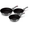Image de Set de 3 Poêles à Frire Induction 20-24-28cm Aluminium, Antiadhésif Titane Moonlight Berlin