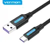 Image de Vention Câble USB-A vers USB-C - 0,5 m - Noir