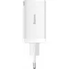 Image de Baseus Chargeur GaN PD / QC port 2x USB et 1x USB-C 65W avec Câble 1m 100W Blanc