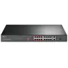 Image de TP-Link JetStream TL-SL1218P - V1 - commutateur - non géré - 16 x 10/100 (PoE+) + 2 x 10/100/1000 + 1 x SFP Gigabit combiné - Montable sur rack - PoE+ (150 W)