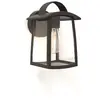 Image de Applique extérieur Kelsey noire E27 IP44 alu-verre Lutec