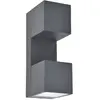 Image de Applique murale extérieure LED 10W gris foncé ? deux t?tes orientables Fari Lutec