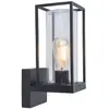 Image de Applique extérieure FLAIR noire E27 IP44 alu/verre Lutec