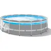 Image de Piscine tubulaire ronde avec accessoires CLEARVIEW - Diam. 4,88 m x Haut. 1,22 m - Gris