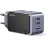 Image de Chargeur secteur Ugreen Gan avec 2 USB-C et 1 USB-A 65W Gris anodisé