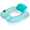 Image de Bestway Fauteuil gonflable de piscine à dossier réglable avec porte-gobelet - Bleu