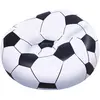 Image de Bestway Pouf gonflable en vinyle Ballon de football - 114 x 112 x 71 cm - Blanc