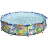Image de Piscine tubulaire ronde Jungle - Diam. 305 x H. 66 cm - Bleu