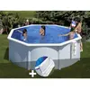 Image de Kit piscine acier blanc Gré Bora Bora ronde 3,20 x 1,22 m + Tapis de sol