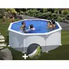 Image de Kit piscine acier blanc Gré Atlantis ronde 3,70 x 1,32 m + Bâche hiver