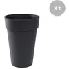 Image de EDA Pots Toscane Anthracite (Lot de 2)