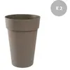 Image de EDA Pots ronds Toscane Ø44 taupe - Lot de 2