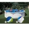 Image de GRE Kit piscine acier Fidji ronde 4,80 x 1,22 m Blanc