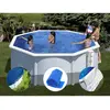 Image de Kit piscine acier blanc Gré Bora Bora ronde 3,20 x 1,22 m + Bâche hiver + Bâche à bulles + Tapis de sol