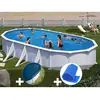 Image de GRE Kit piscine acier Atlantis ovale 8,15 x 4,90 x 1,32 m Blanc