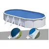 Image de Kit piscine acier blanc Gré Fidji ovale 7,44 x 3,99 x 1,22 m + Bâche hiver + Tapis de sol