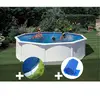 Image de GRE Kit piscine acier Fidji ronde 4,80 x 1,22 m Blanc