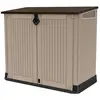 Image de Habitat Et Jardin Coffre jardin en résine Caracas - 880L - 132 x 71.5 x 113.5 cm - Beige