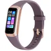 Image de Montre Connectée Fine et Élégante avec Suivi de Santé et Personnalisation Purple