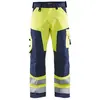 Image de Blaklader Pantalon artisan haute visibilité - Jaune fluo/Marine