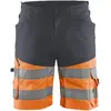 Image de Blaklader Short haute-visibilité +stretch - Gris moyen/Orange fluo