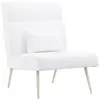 Image de Fauteuil en Tissu Bouclette Bloom 95cm Blanc