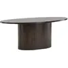 Image de Table Basse Design Nervuré Bianca 120cm Marron