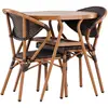 Image de Ensemble Table de Jardin & 2 Chaises Abrantes 80cm Marron