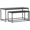 Image de Paris prix lot de 2 tables basses gigognes Mallan - Noir
