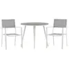 Image de Paris prix ensemble table jardin + 2 chaises - gris et blanc