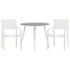 Image de Paris prix Ensemble table jardin + 2 chaises - Gris blanc