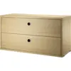 Image de Caisson 2 tiroirs en chêne 78 x 30 x 42 cm - String furniture
