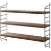 Image de Etagères en noyer avec montants noirs String Pocket - String furniture