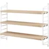 Image de Etagères en frêne avec montants blancs String Pocket - String furniture