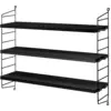 Image de Etagères en frêne noir String Pocket - String furniture