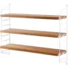 Image de Etagères en chêne avec montants blancs String Pocket - String furniture