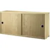 Image de Caisson 2 portes coulissantes en chêne 78 x 20 x 37 cm - String furniture