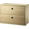 Image de Caisson 2 tiroirs en chêne l58 cm - String furniture