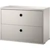 Image de Caisson 2 tiroirs en MDF beige l58 cm - String furniture